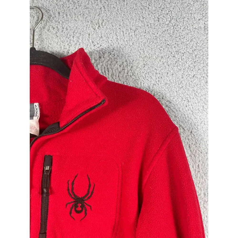 Spyder Youth Kids Size XL Red Fleece Full Zip Jacket